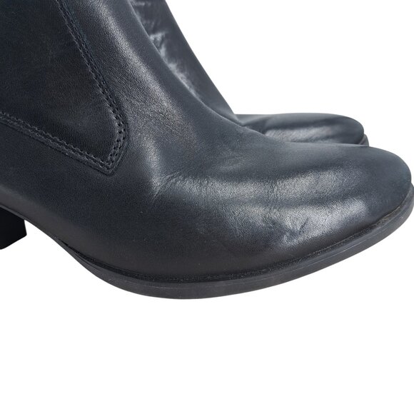 Aetrex Rubi Black Leather Comfort Ankle Boots Size 40 US 9-9.5 Classic Heel - Picture 13 of 13